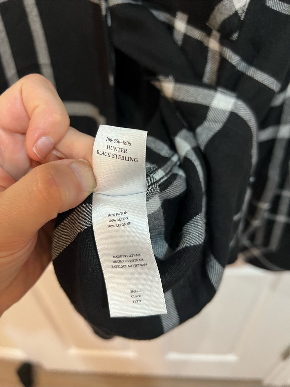 Rails Hunter Black Sterling Plaid Button Down Shirt Small - Picture 6 of 6